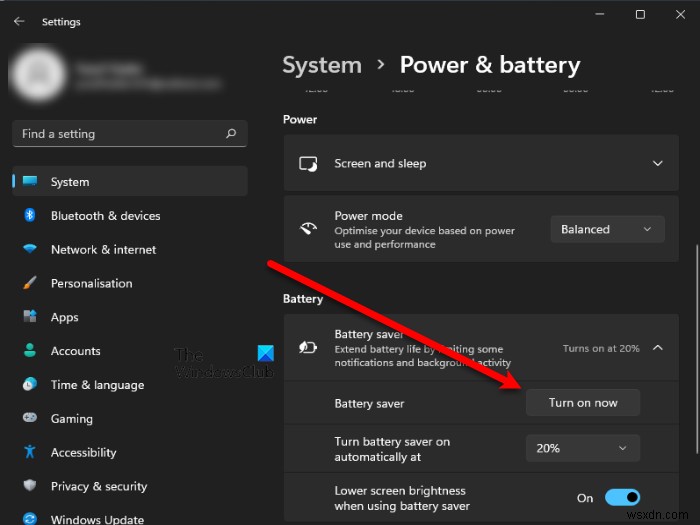 How to Enable or Disable Battery Saver in Windows 11/10