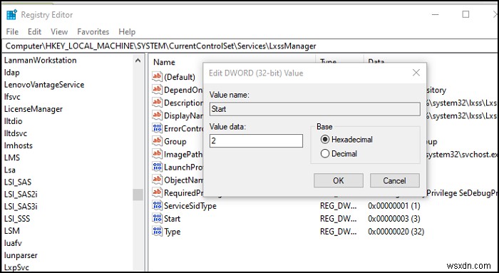 WslRegisterDistribution failed with error: 0x800700b7 or 0x80080005