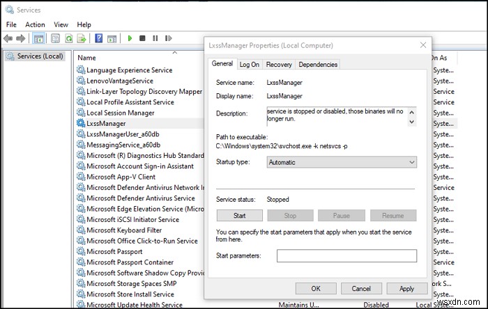 WslRegisterDistribution failed with error: 0x800700b7 or 0x80080005