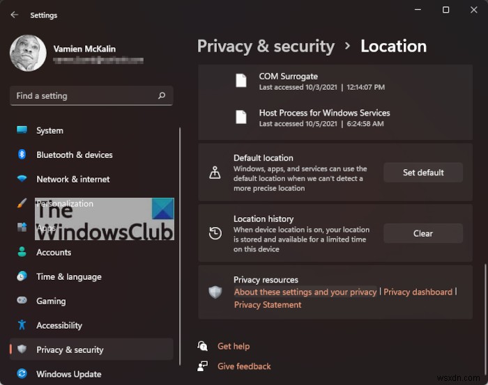 How to change Location settings in Windows 11/10