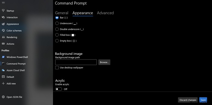 How to set Background Image in Windows Terminal