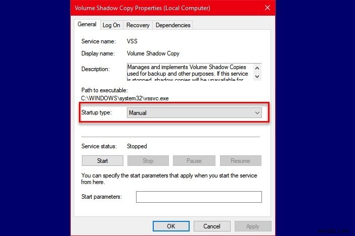 Fix Windows Backup Error Code 0x8078012D, The backup operation failed