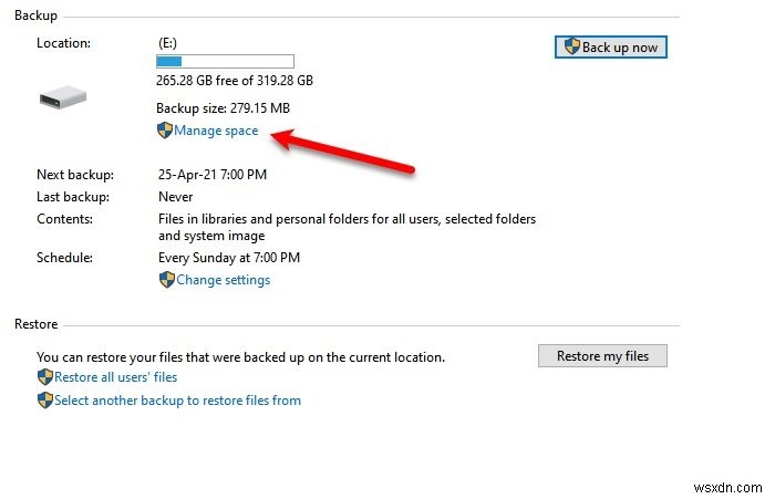 Fix Windows Backup Error Code 0x8078012D, The backup operation failed