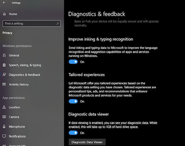 How to Disable Inking and Typing Data Collection in Windows 11/10