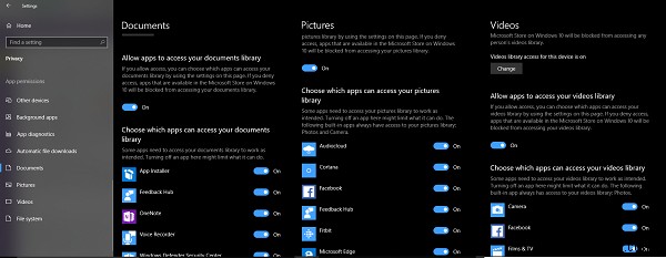 How to prevent or allow App access to File System in Windows 11/110