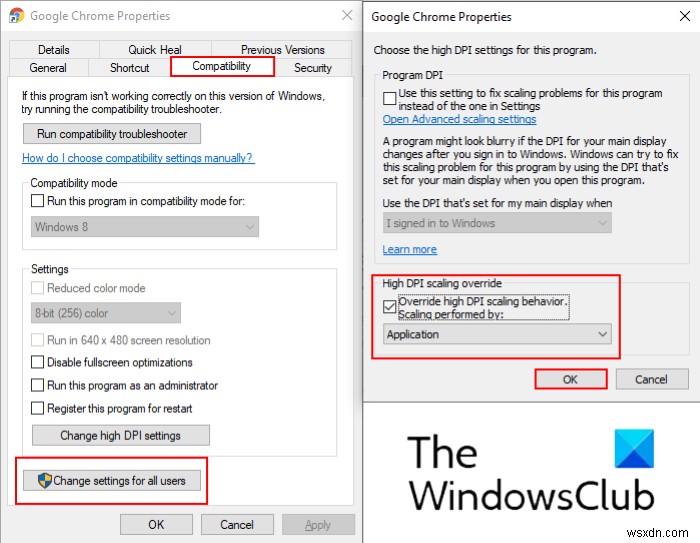How to fix Windows Scaling issues for High-DPI devices