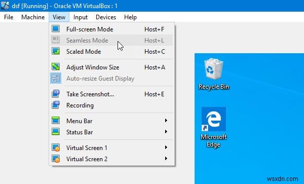 VirtualBox Seamless Mode is grayed out or not working