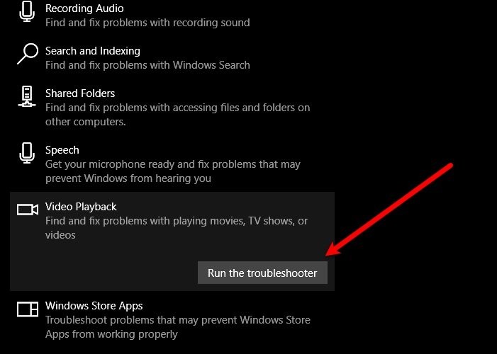 Choose something else to play, Error Code 0xc1010103 while playing video on Windows 10