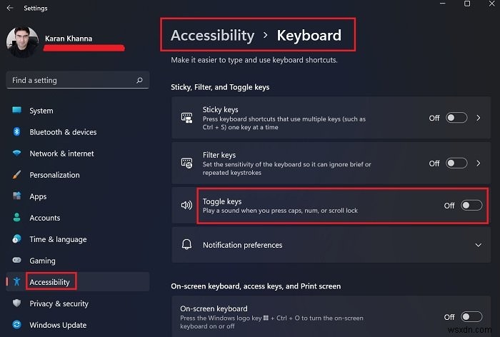 Enable Caps Lock, Num Lock or Scroll Lock warning in Windows 11/10
