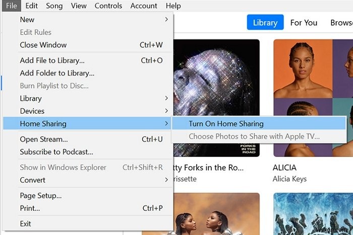 Home Sharing could not be activated, Error 5507 in Windows 10