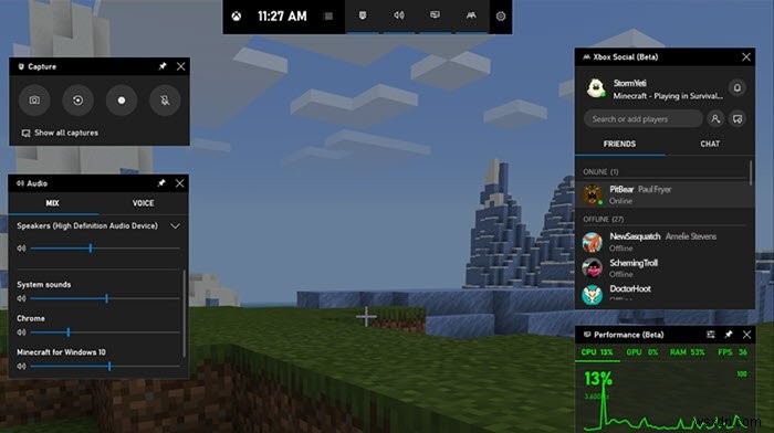 How to start Xbox Party on Windows PC using Xbox Game Bar