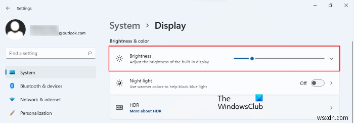 How to adjust Screen Brightness on Windows 11/10 laptop