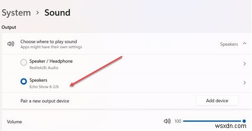 How to Enable or Disable Sound Output Device in Windows 11/10