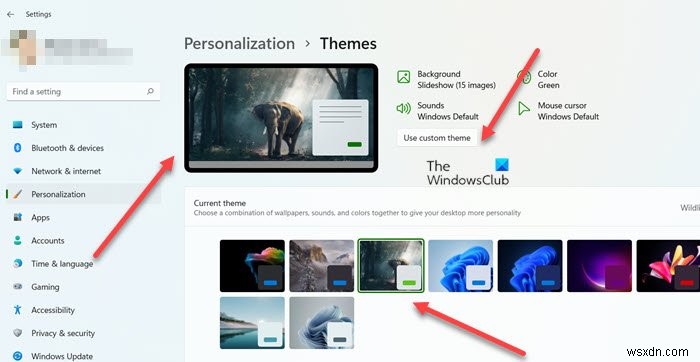 How to create, save, use, delete Themes in Windows 11/10