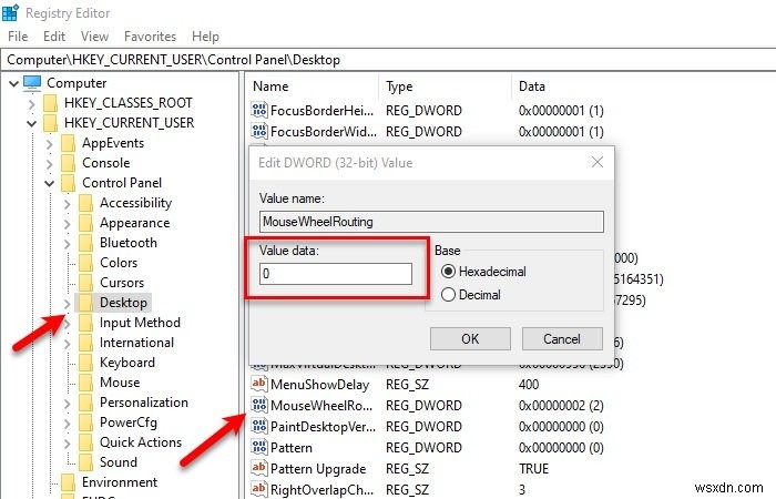 How to disable Inactive Scrolling in Windows 10