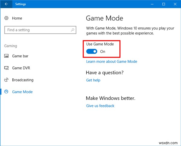 How to enable and use Game Mode in Windows 11/10