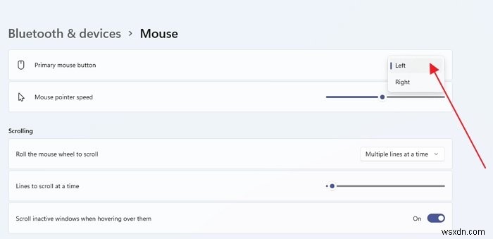 Mouse left-click button not working on Windows 11/10