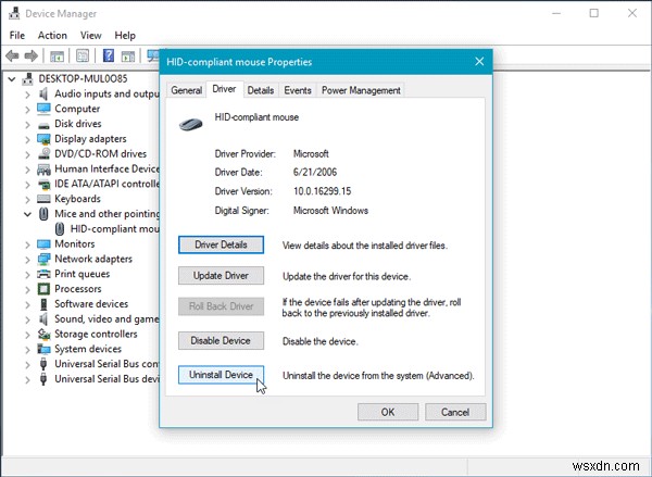 Mouse left-click button not working on Windows 11/10