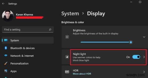 Enable Blue Light Filtering or Turn On or Off Night Light in Windows 11/10