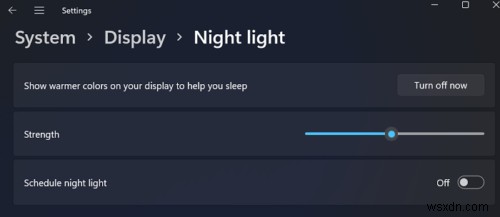 Enable Blue Light Filtering or Turn On or Off Night Light in Windows 11/10