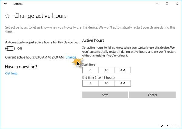 How to configure and use Active Hours in Windows 11/10