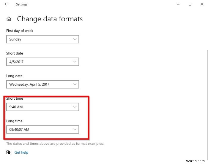 How to change the 24 hour clock to 12 hour in Windows 10