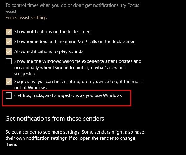 How to get rid of pushy Microsoft Edge pop-up Tips and Notifications