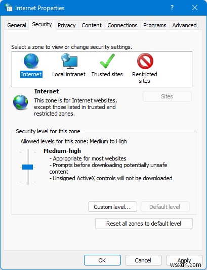 How to reset Internet Options to default in Windows 11/10