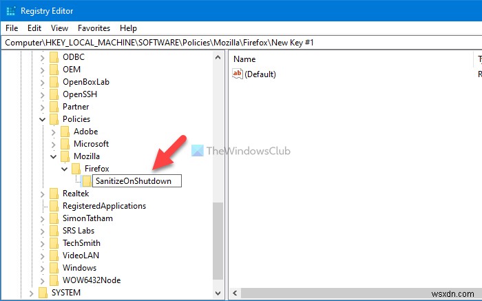 How to automatically delete SELECTED browsing data when Firefox closes
