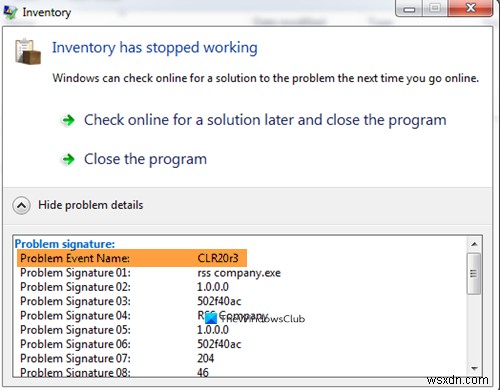 Fix CLR20R3 error while launching an Application on Windows 10