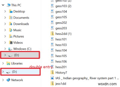 Remove duplicate Drive Letter entry from Explorer in Windows 11/10