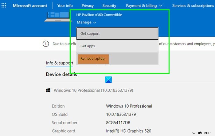 How to remove Trusted PC from Microsoft Account