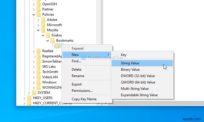How to create Firefox bookmarks using Group Policy and Registry Editor