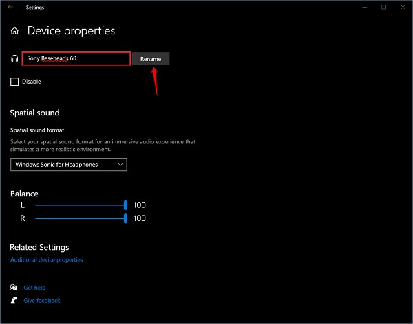 How to rename an Audio device in Windows 11/10