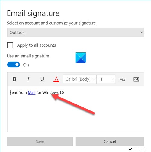 How to change Email Signature in Mail app of Windows 11/10