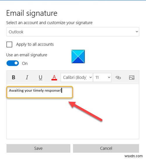 How to change Email Signature in Mail app of Windows 11/10