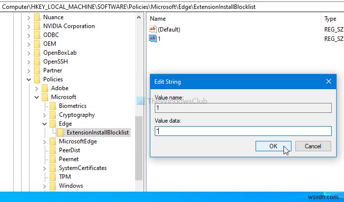 How to prevent users from installing extensions in Microsoft Edge