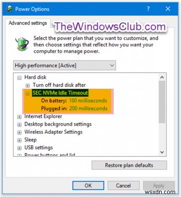 How to configure hidden Power Options in Windows 11/10