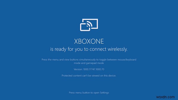 How to project PC screen to Xbox One using the Wireless Adapter App