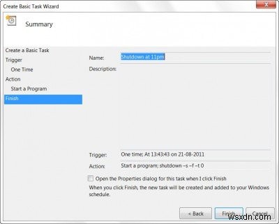 Schedule Shutdown or Restarts using the Task Scheduler in Windows 11/10