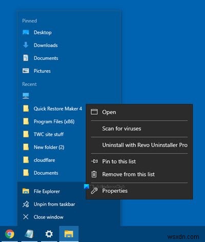 How to increase the number of Jump List items in Windows 11/10