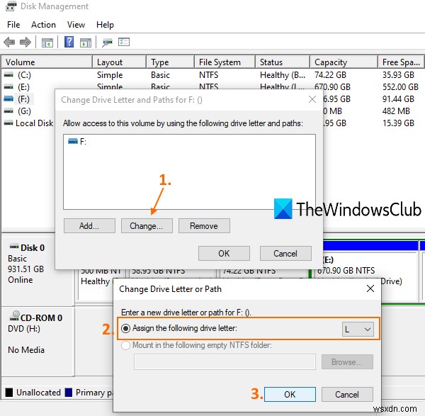 How to change Drive letter in Windows 11/10