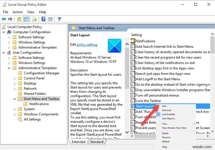How to customize Windows 10 Start layout by replacing the .xml file