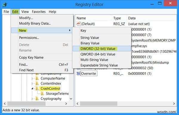 Force Windows to display the Stop Error information on Blue Screen