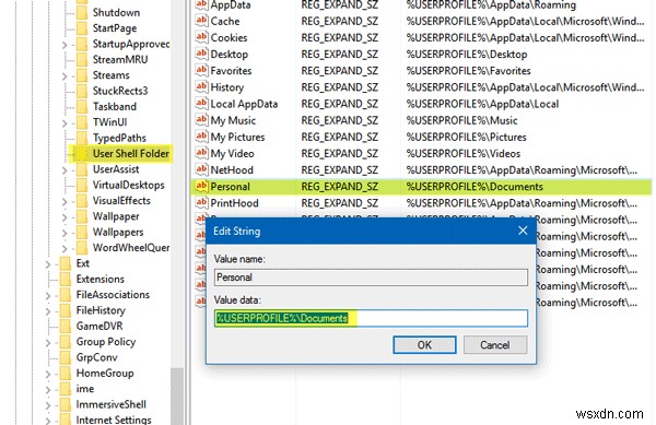 Unable to restore Documents folder to Default Location of C Drive
