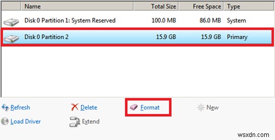Windows could not format a partition on disk – Error Code 0x80070057