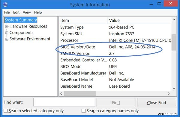 How to check BIOS version in Windows 11/10