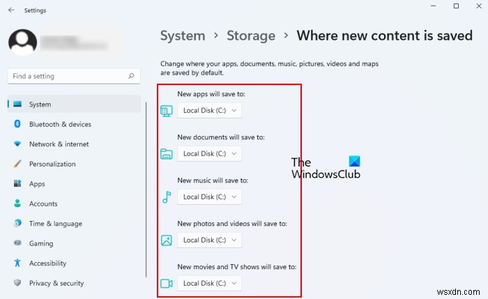 Change default Save location for Documents, Music, Pictures, Videos in Windows 11/10