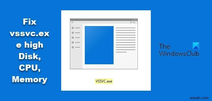 What is vssvc.exe? Fix vssvc.exe high Disk, CPU, Memory usage on Windows 11/10
