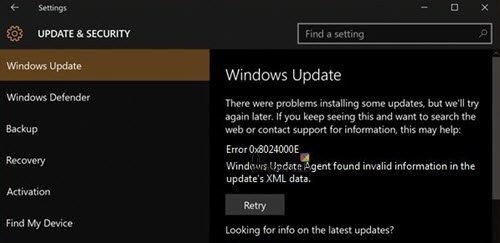 Fix Windows Update Error 0x8024000E on Windows 11/10